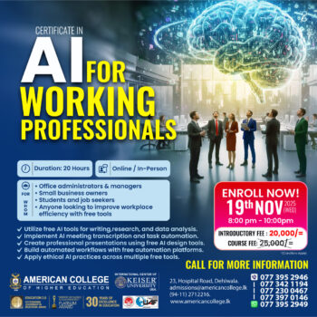 Certificate in Ai for Working Professionals