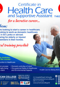 Certificate in Healthcare and Supportive Assistant TVEC NVQ-2